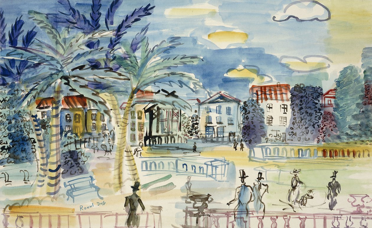 Eleganter i parken af Raoul Dufy