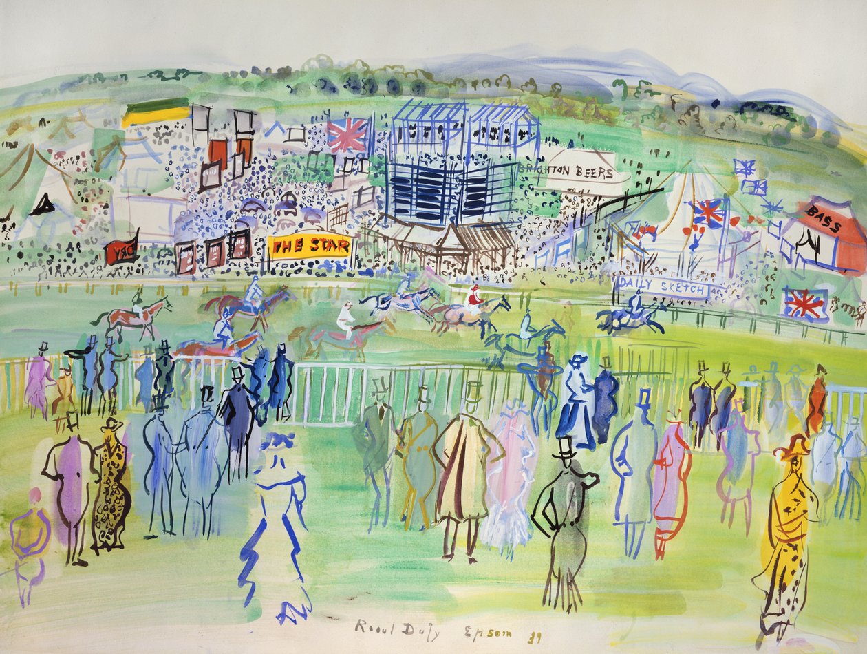 Epsom, væddeløbsbanen af Raoul Dufy