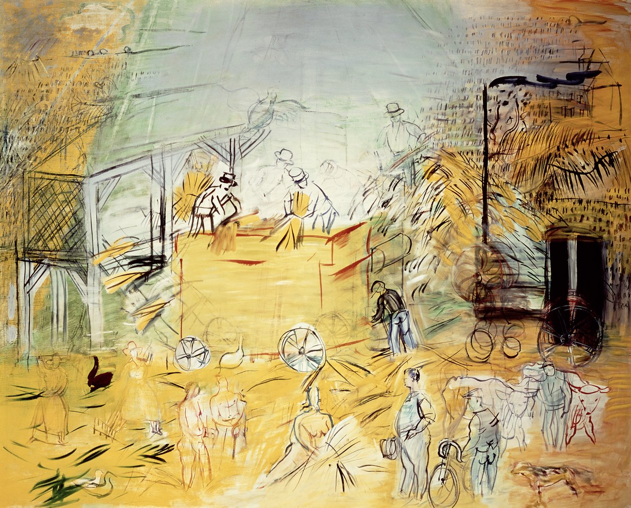 Høstscene (olie på lærred) af Raoul Dufy