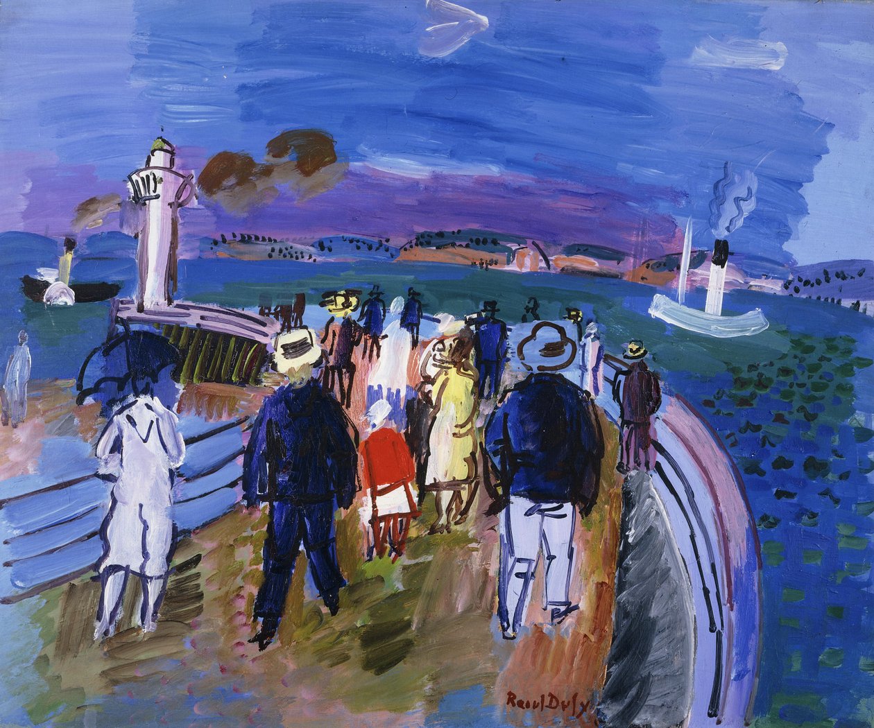 Honfleur Docks; Le Quai de Honfleur af Raoul Dufy
