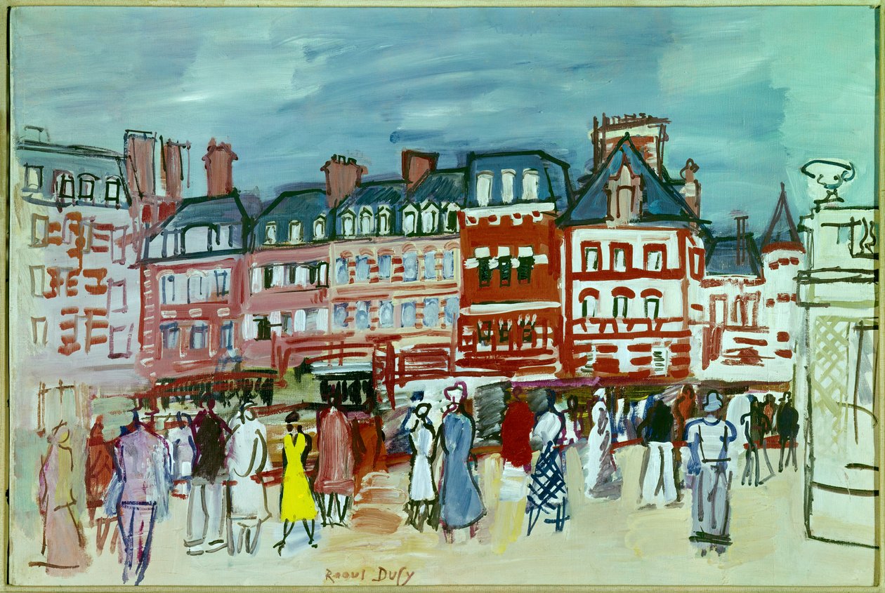 Huse i Trouville af Raoul Dufy
