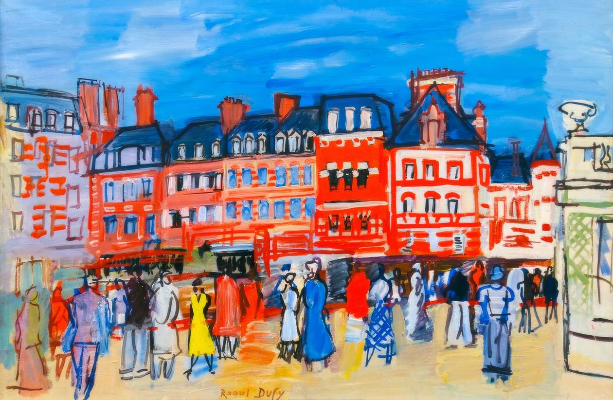 Huse i Trouville af Raoul Dufy