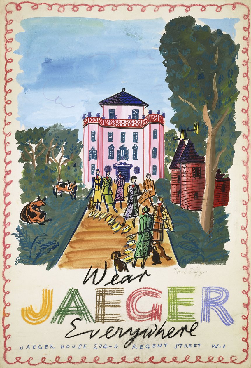 Jagt; La Chasse, ca. 1936 (gouache på papir) af Raoul Dufy