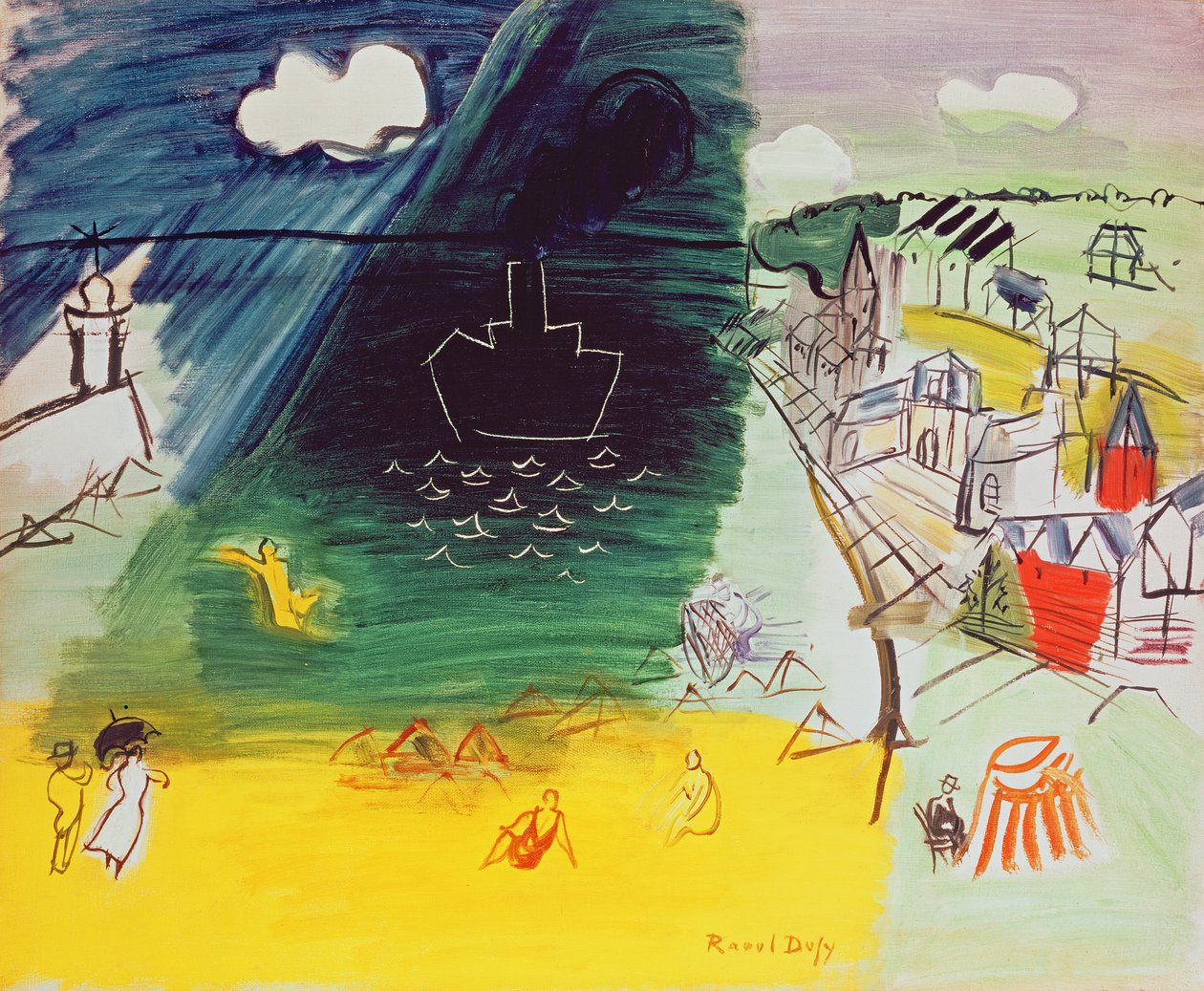 14. juli (olie på lærred) af Raoul Dufy