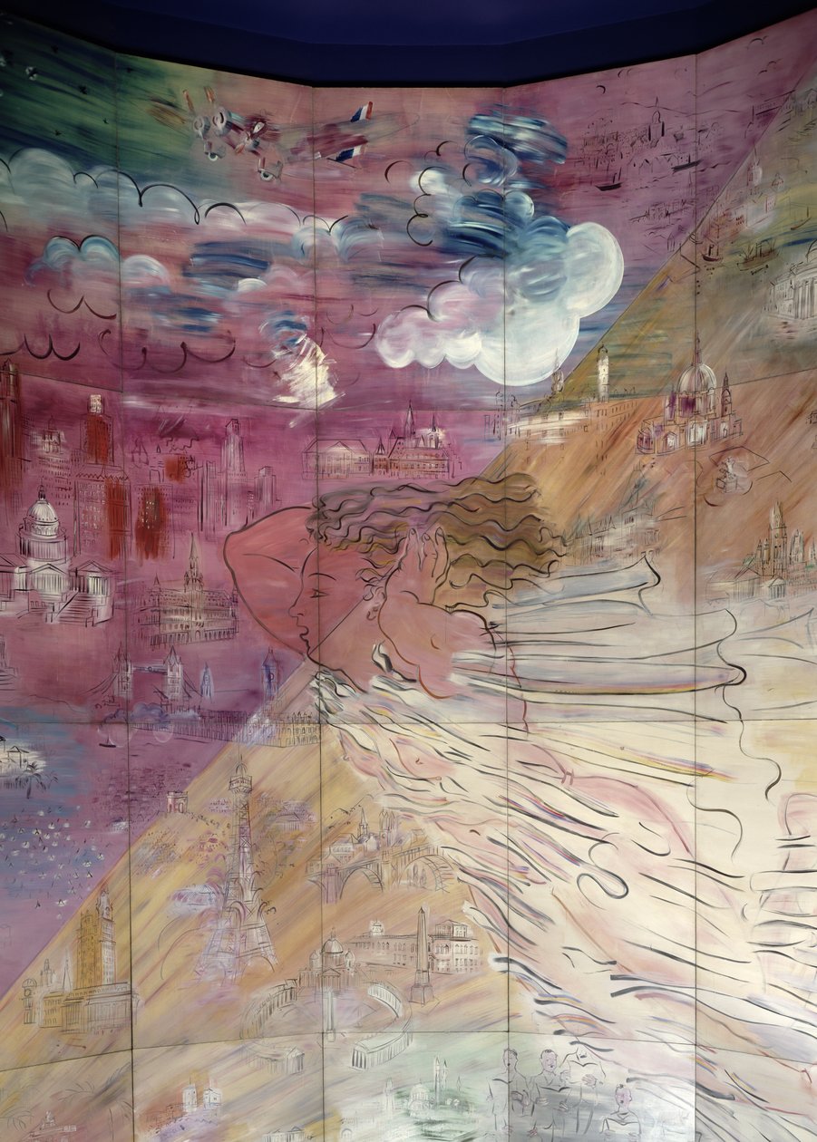 La Fee Electricite, detalje af venstre side af Raoul Dufy