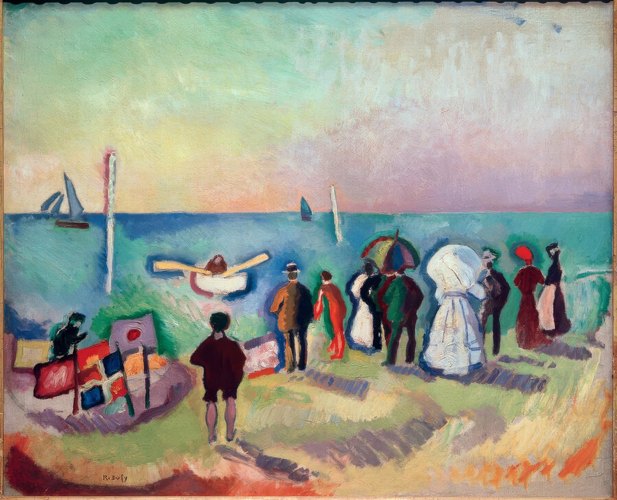 Sainte-Adresse Strand af Raoul Dufy