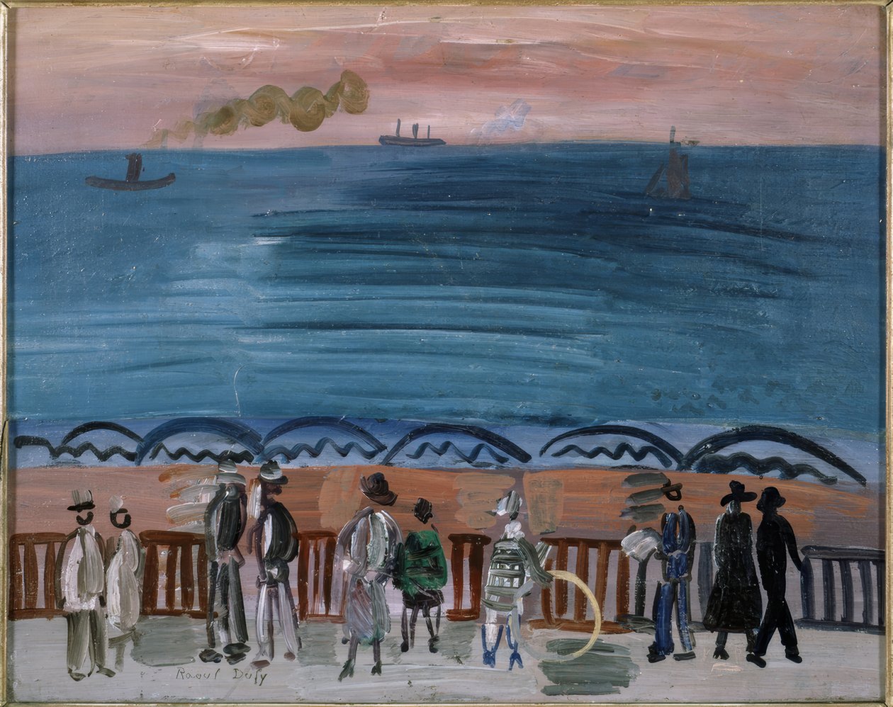 "Stranden ved Sainte-Adresse af Raoul Dufy