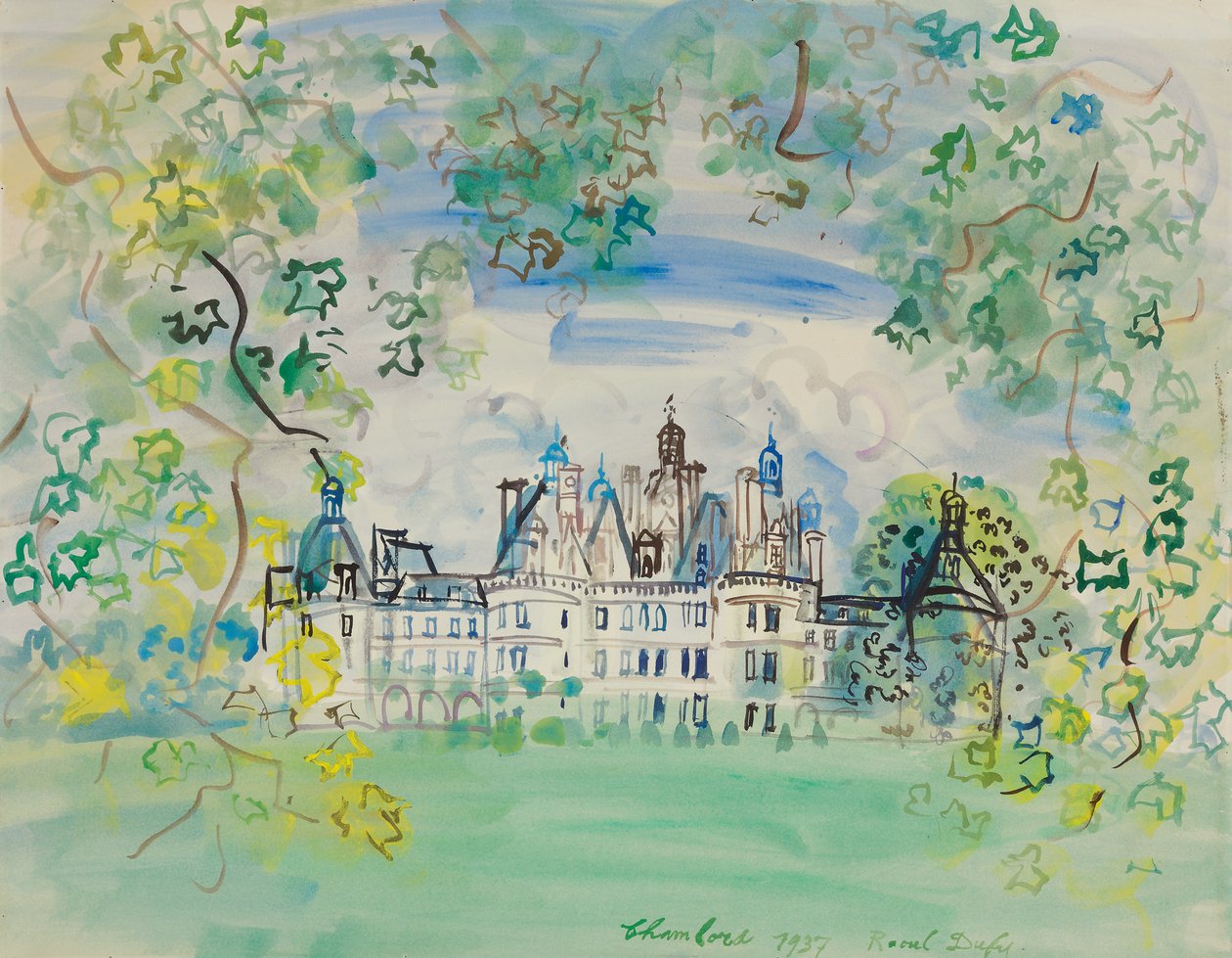 Chateau de Chambord af Raoul Dufy