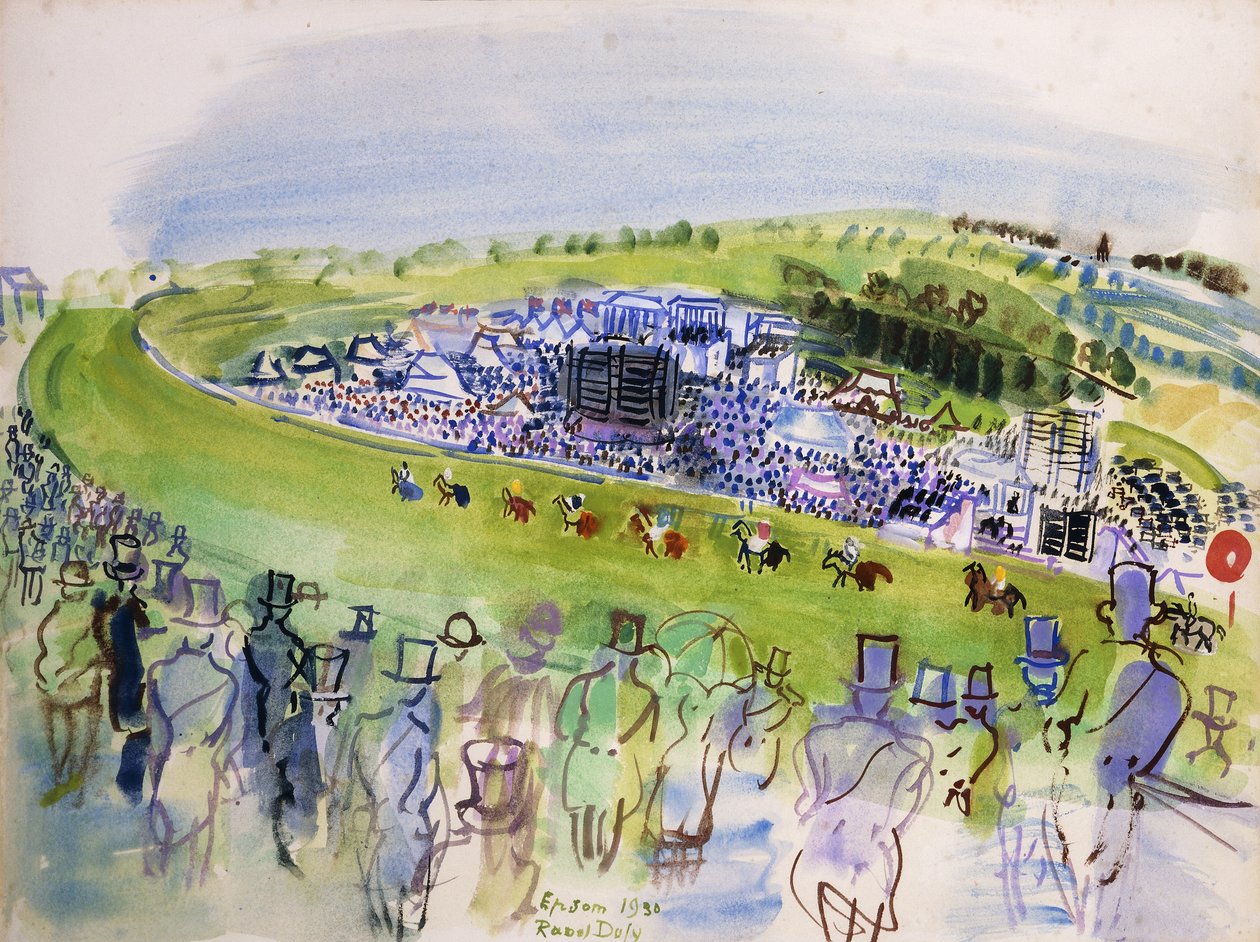 Le Jour du Derby (Epsom, Royal Enclosure) af Raoul Dufy