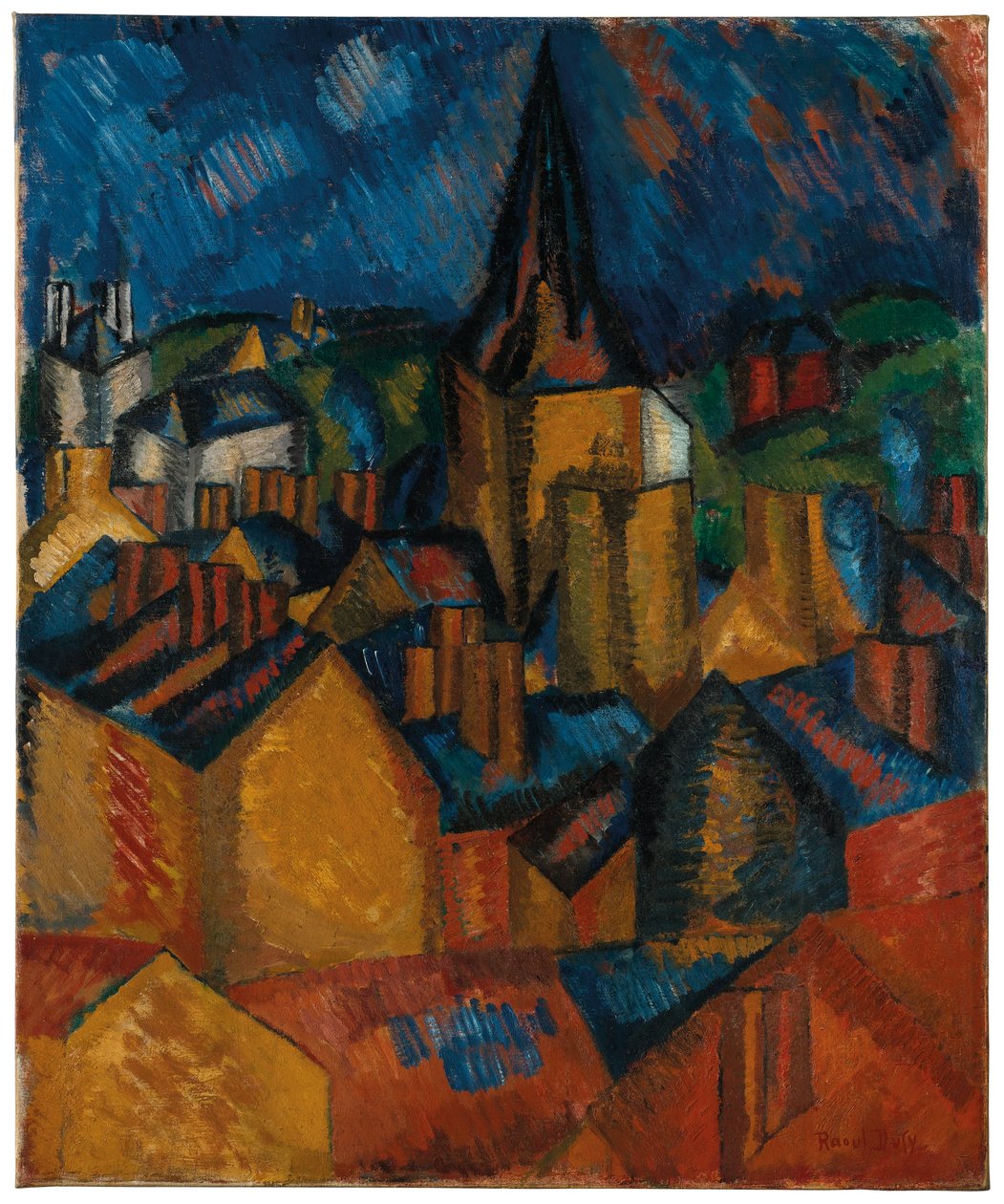 Klokketårnet (Sankt Vincent-kirken i Le Havre) af Raoul Dufy