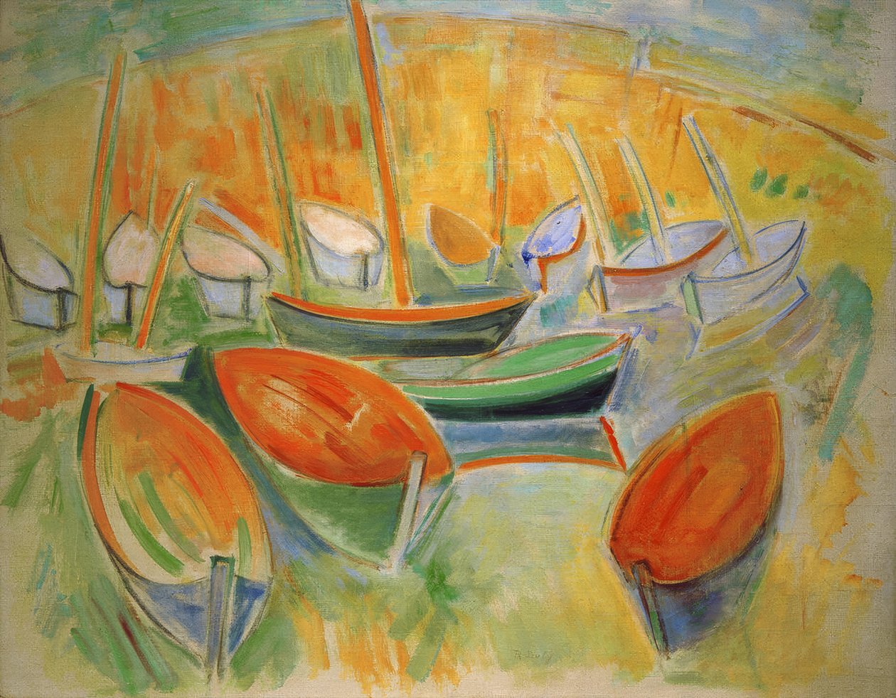 Både i Martigues af Raoul Dufy