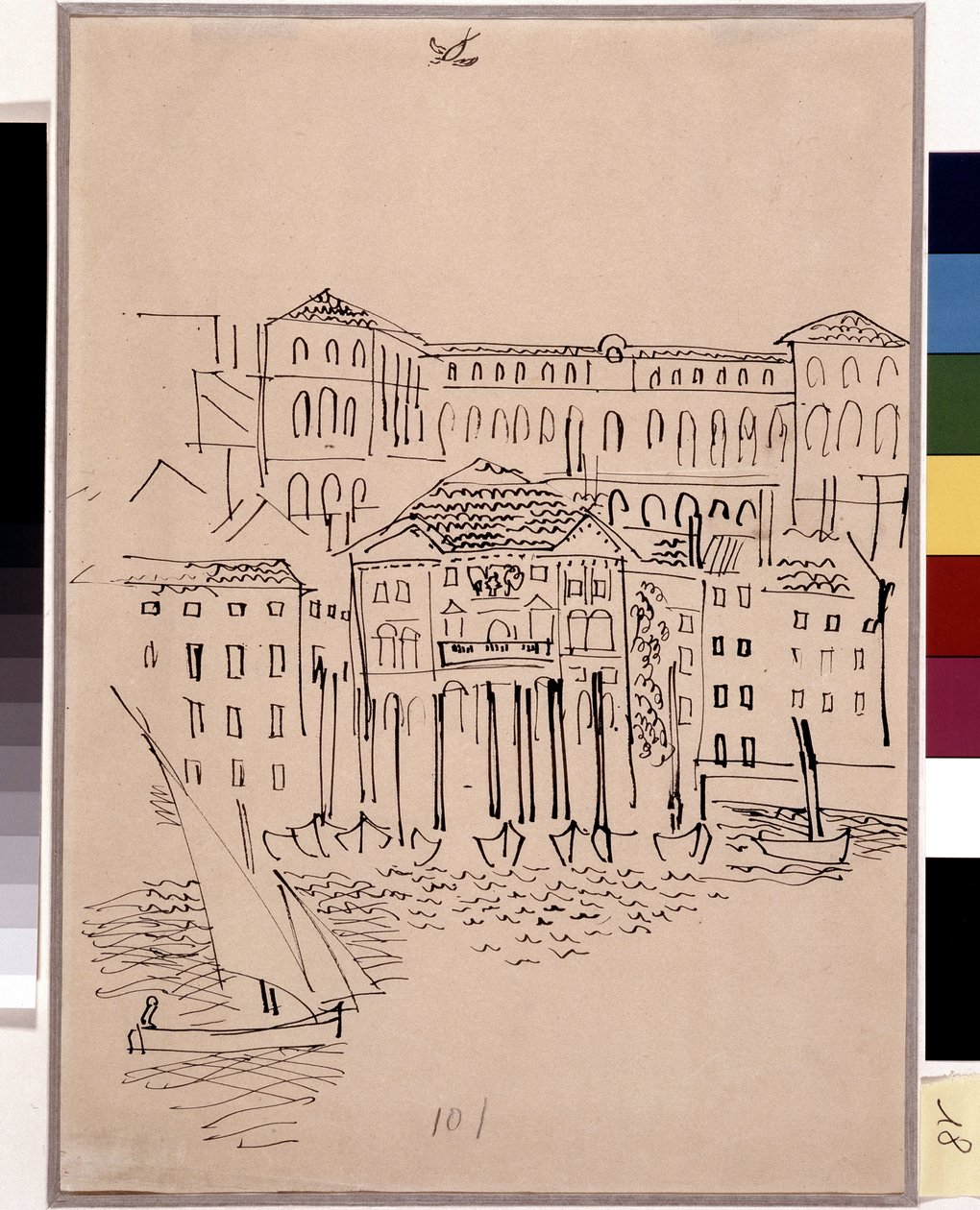 Marseille, havnen, rådhuset og Hotel Dieu af Raoul Dufy