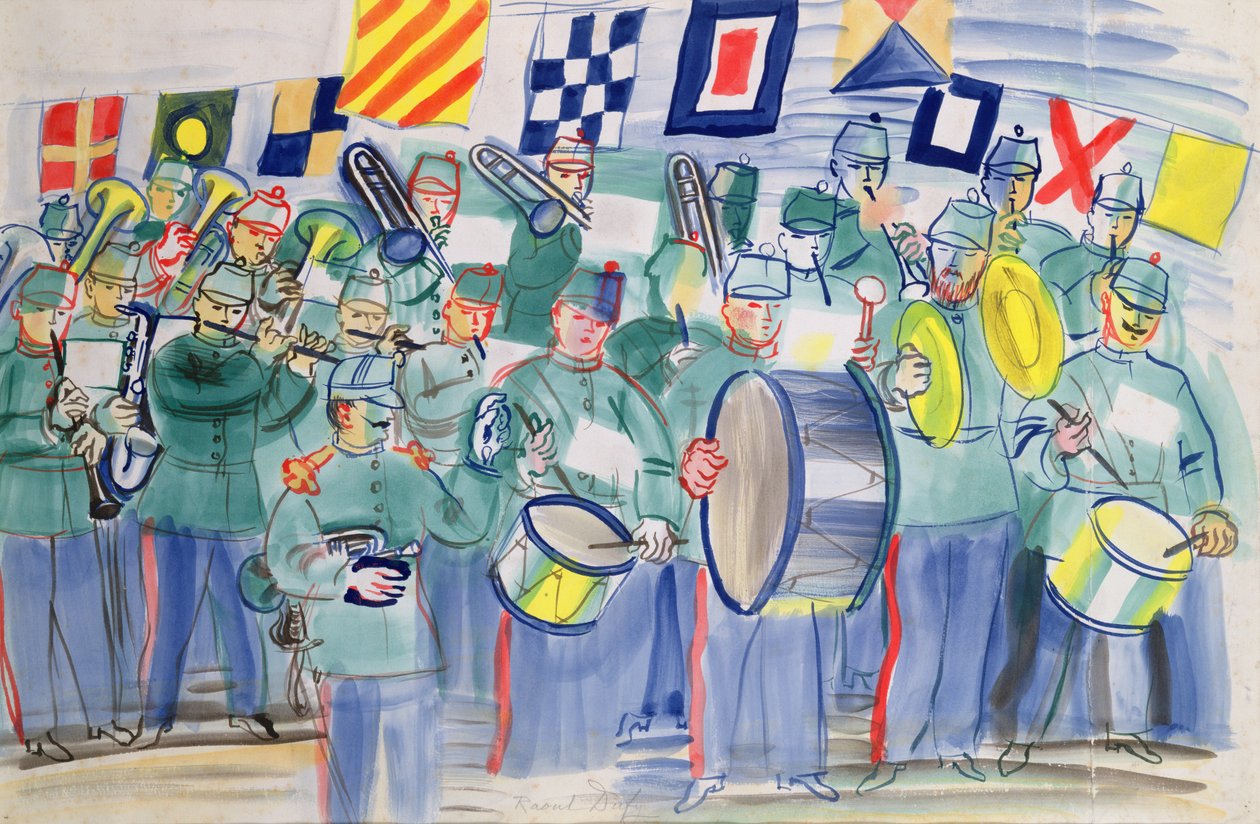 Musik i toldkammeret i Le Havre af Raoul Dufy