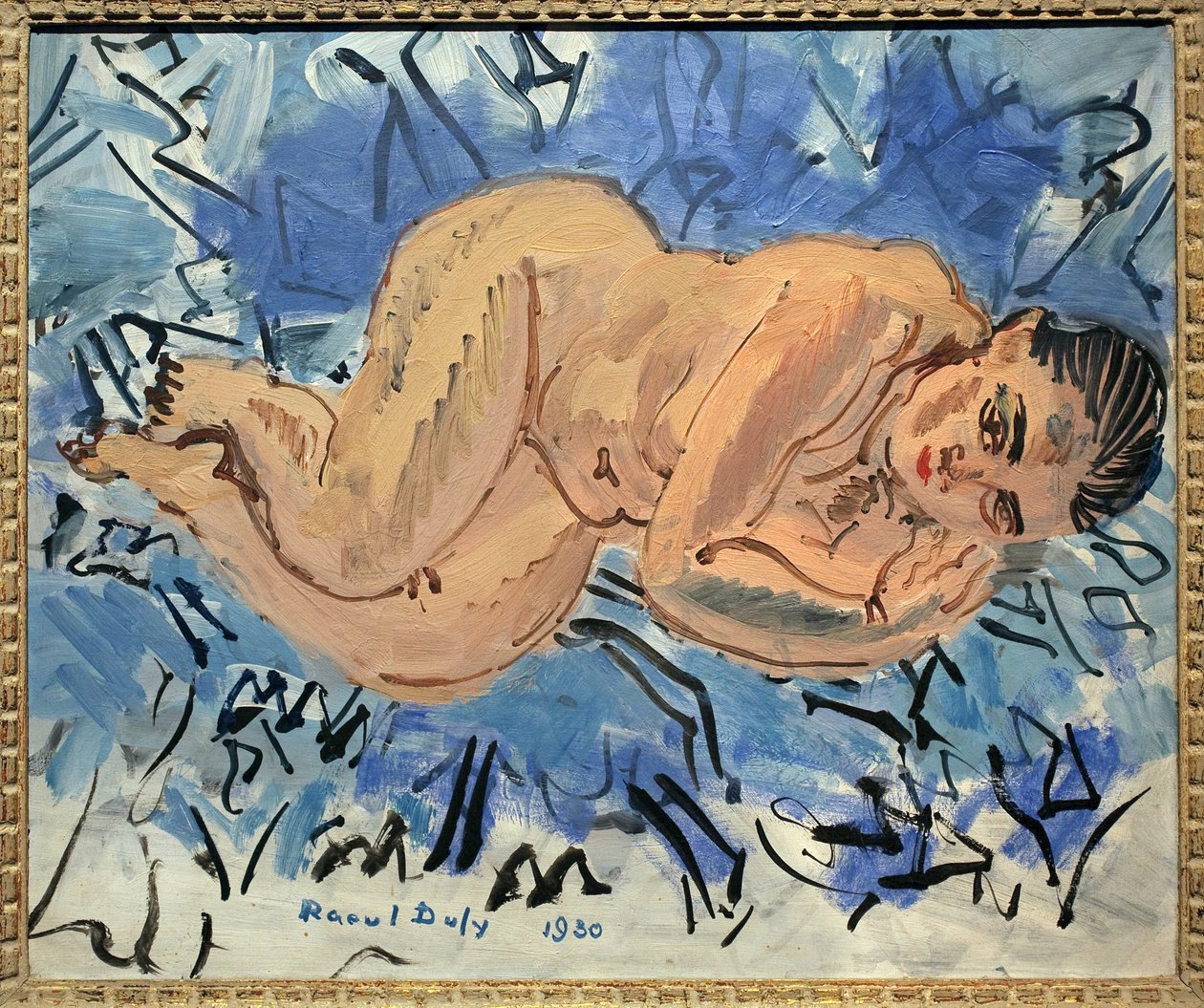 Nøgen kvinde. Maleri af Raoul Dufy (1877-1953), olie på lærred af Raoul Dufy