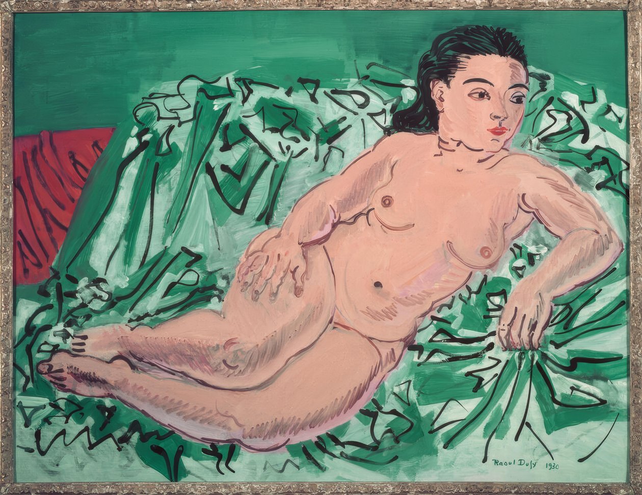 Nøgen på blå sofa (nøgenmodel Rosetti) af Raoul Dufy