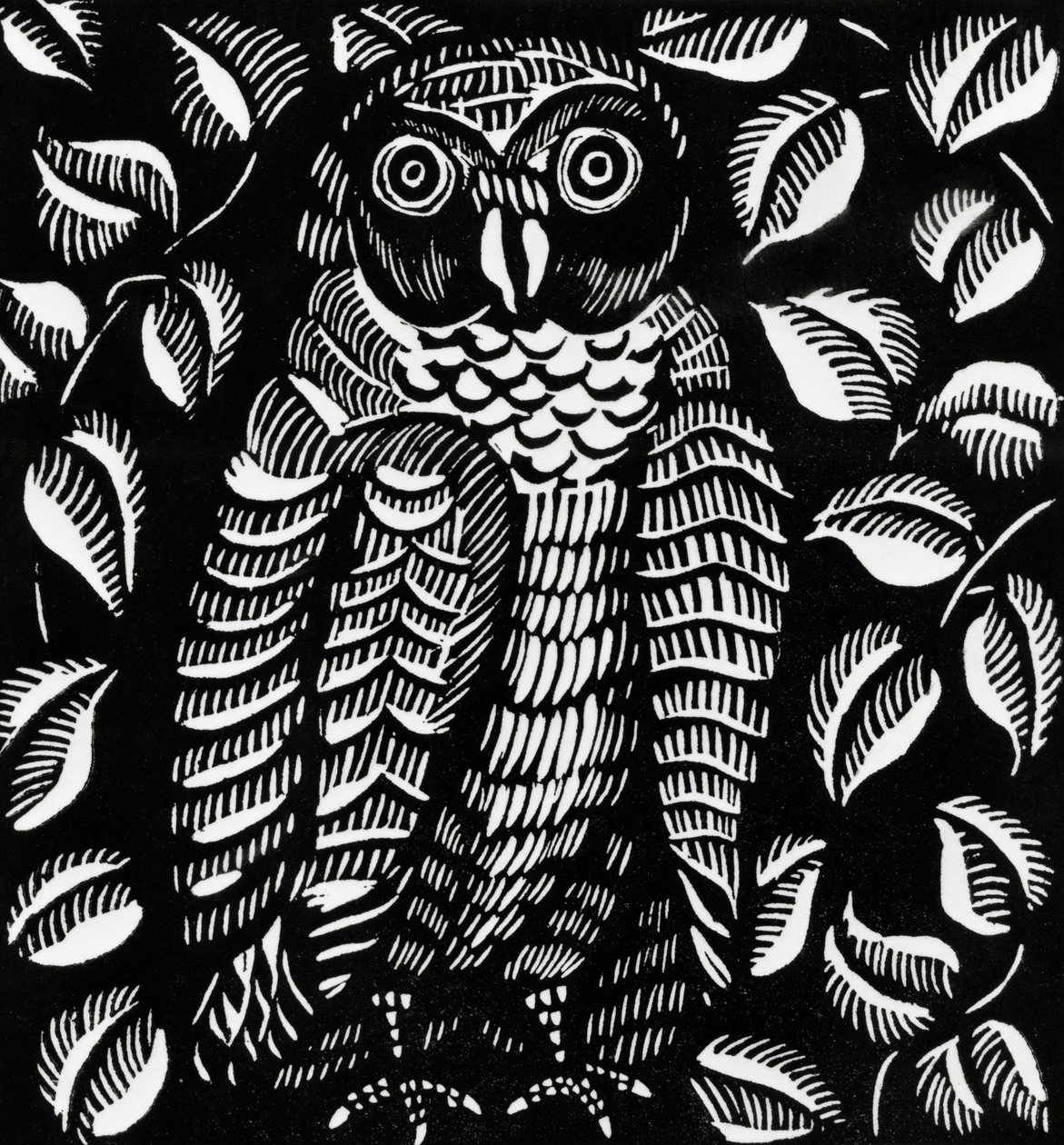 Ugle, til digtet Le hibou, fra Le Bestiaire ou Cortege d