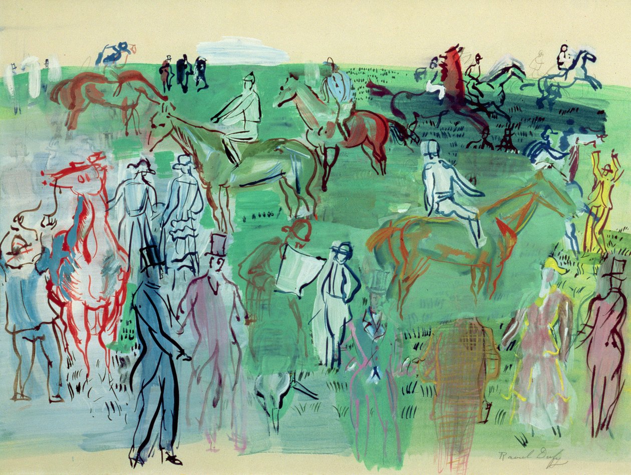 Racegæster på plænen af Raoul Dufy