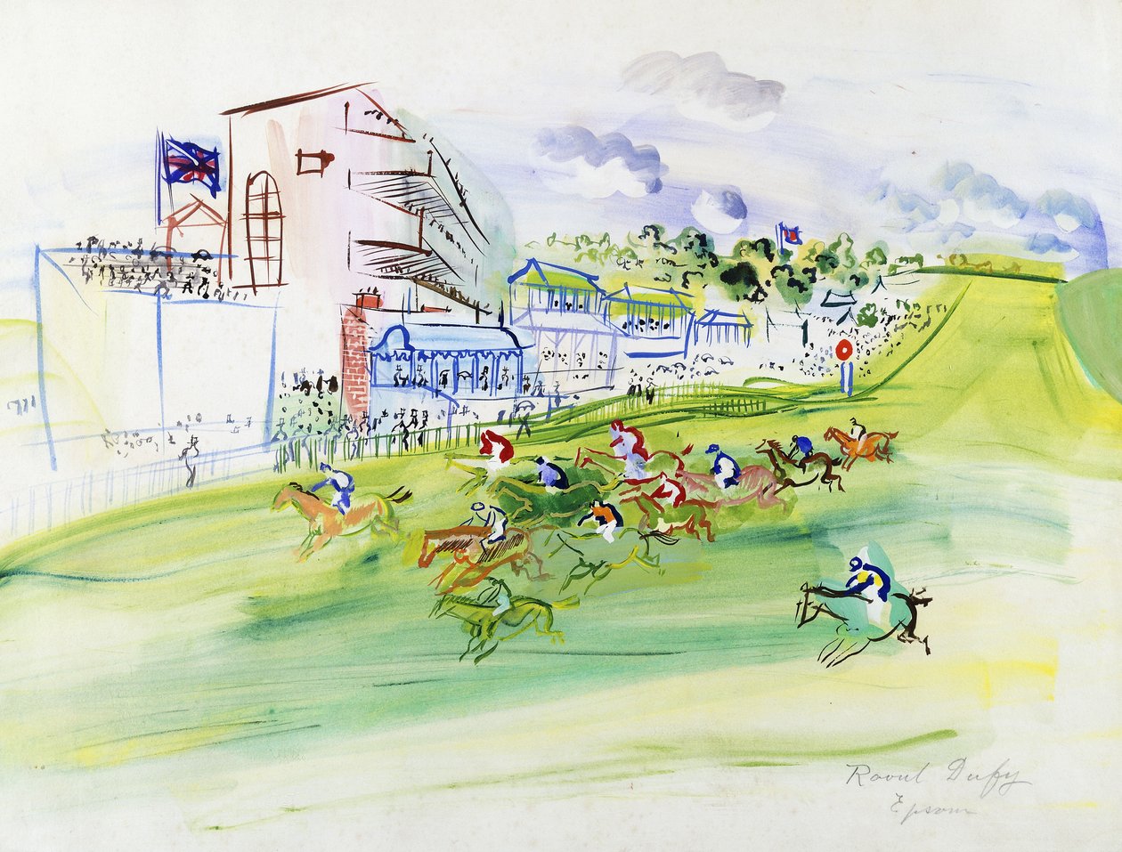 Løb på Epsom; Løbene på Epsom af Raoul Dufy