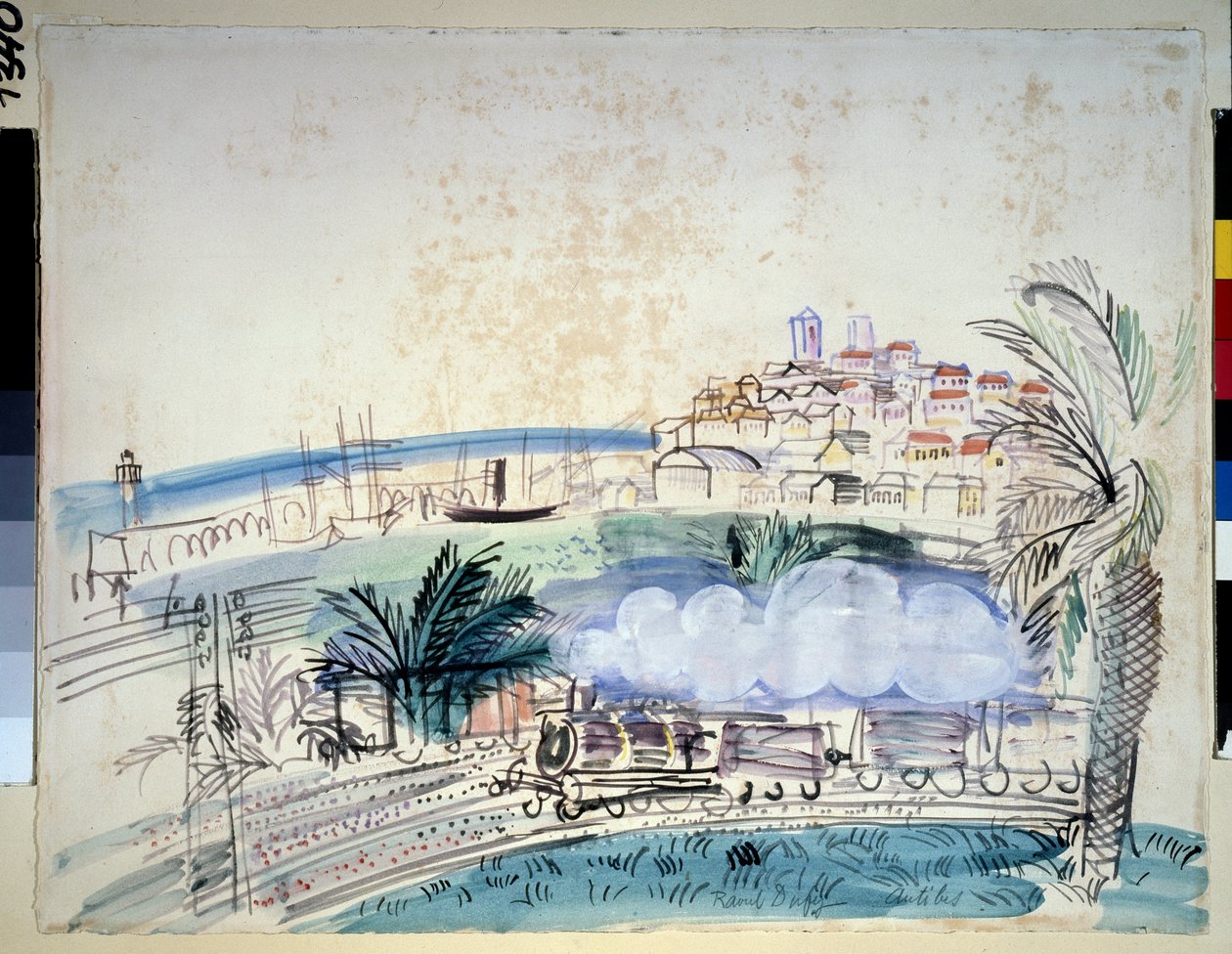 Jernbanen har Antibes af Raoul Dufy
