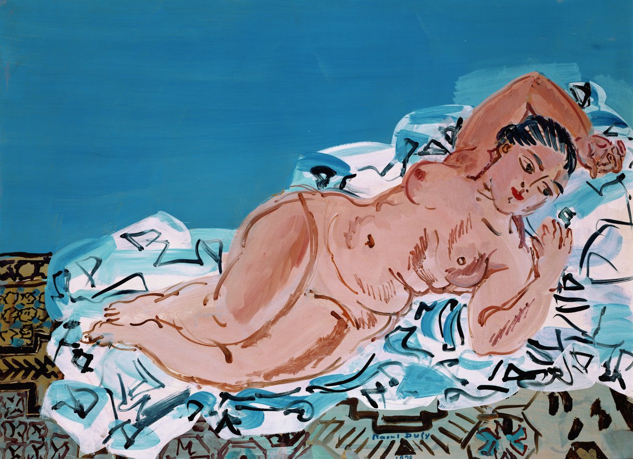 Liggende nøgen af Raoul Dufy