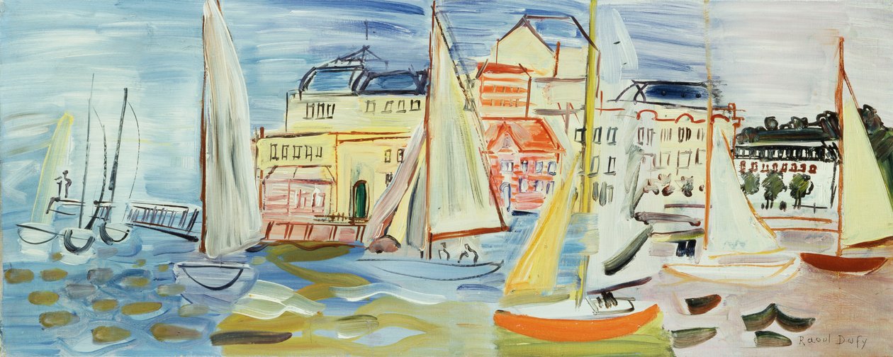 Regatta ved Deauville, ca. 1930 (olie på lærred) af Raoul Dufy