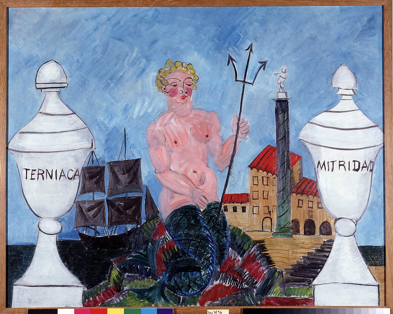Sirene med trefork af Raoul Dufy