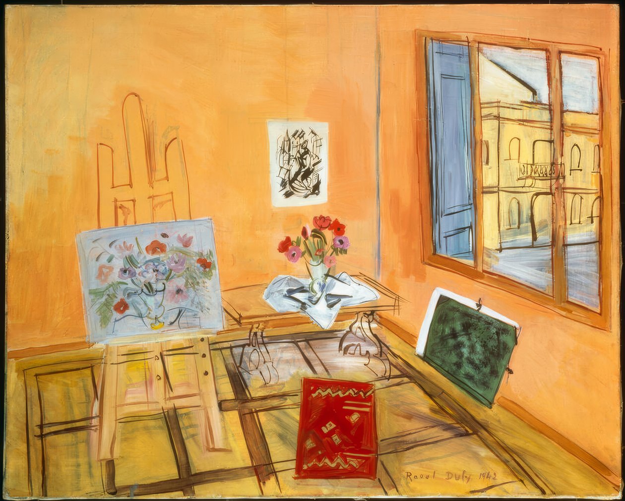 Studio med buket af Raoul Dufy