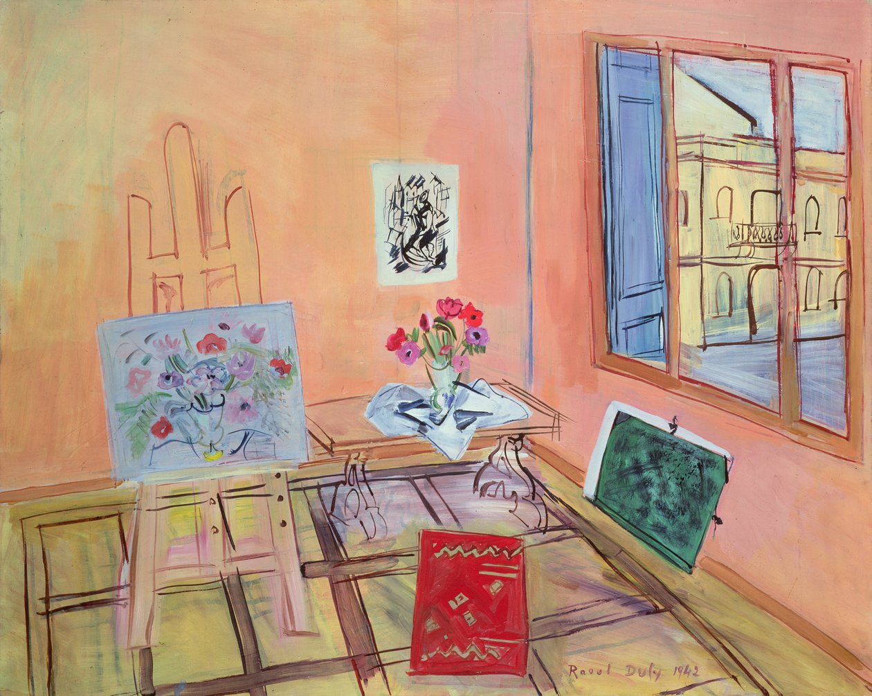 Studio med blomster af Raoul Dufy