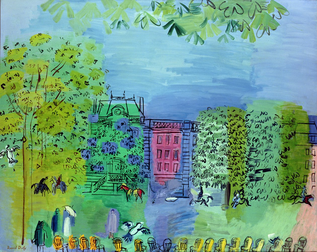 Avenue i Bois de Boulougne, Paris af Raoul Dufy