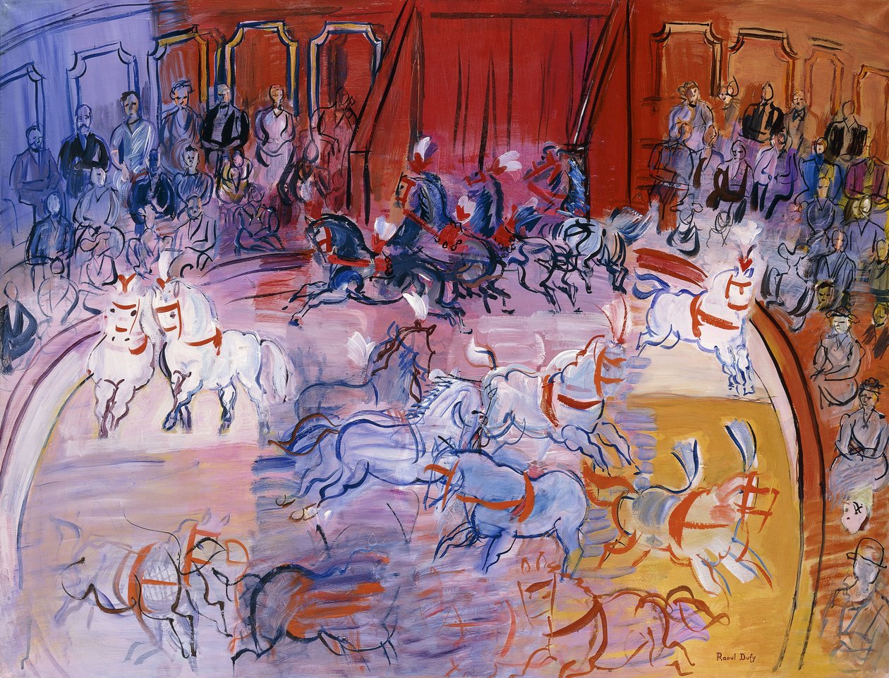 The Big Top, ca. 1935 (olie på lærred) af Raoul Dufy