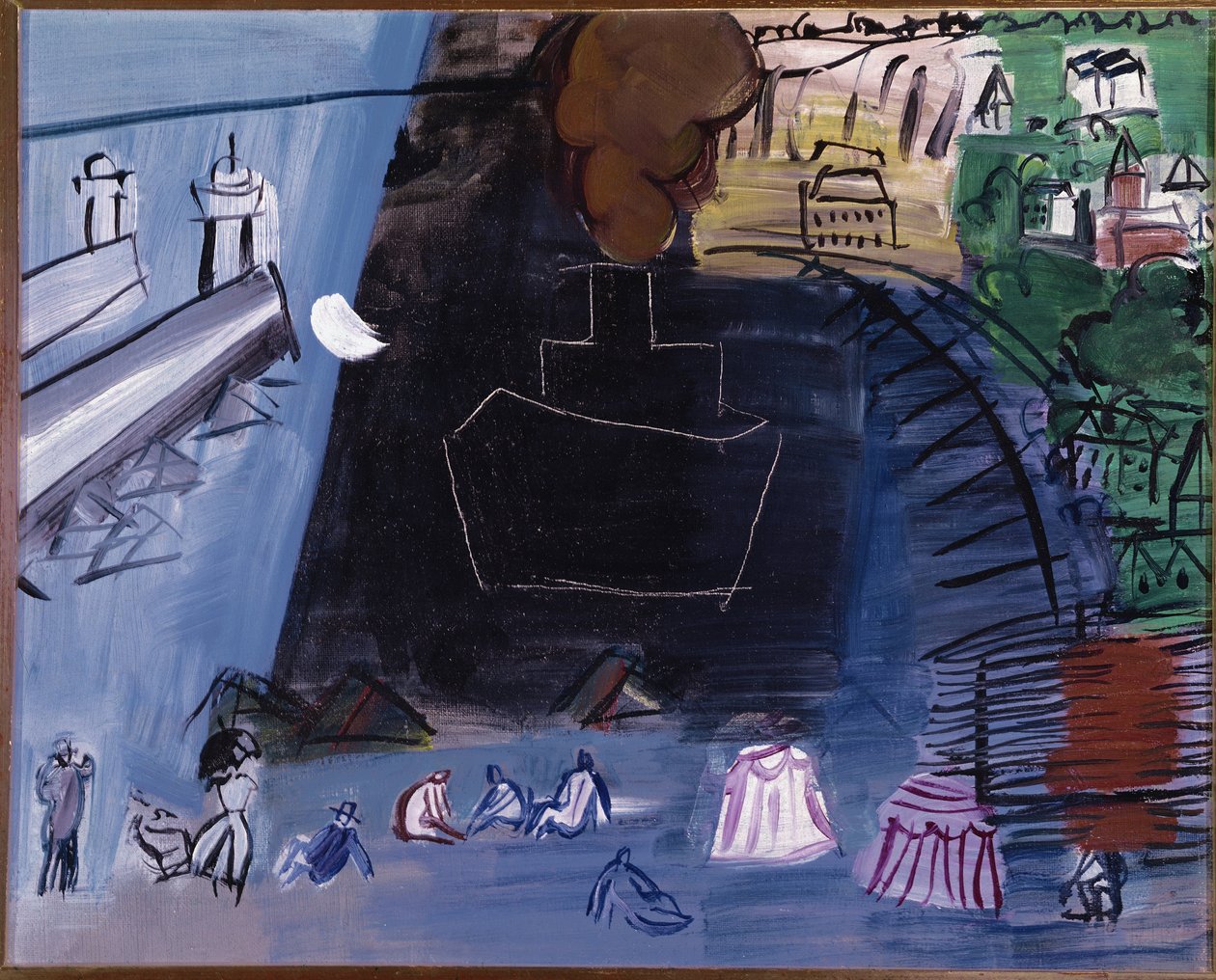 The Black Cargo (olie på lærred, 20. århundrede) af Raoul Dufy