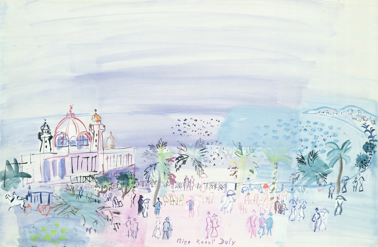 The Casino at Nice, ca. 1936 (gouache og akvarel på papir) af Raoul Dufy