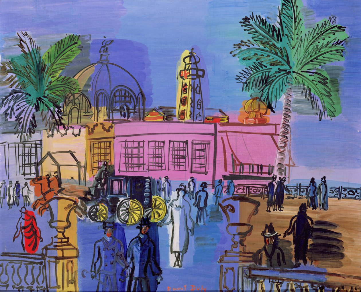 The Casino on the Jetty, Nice, ca. 1926 (olie på lærred) af Raoul Dufy