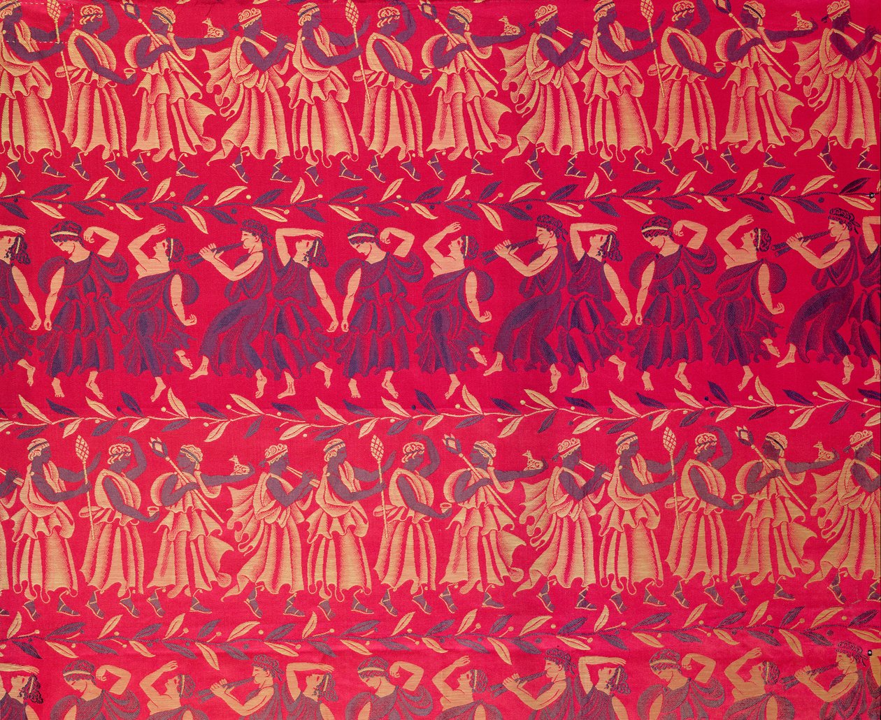 "The Cortege of Orpheus", en silkedamask designet af Raoul Dufy (1878-1953), vævet af Bianchini-Ferier af Raoul Dufy