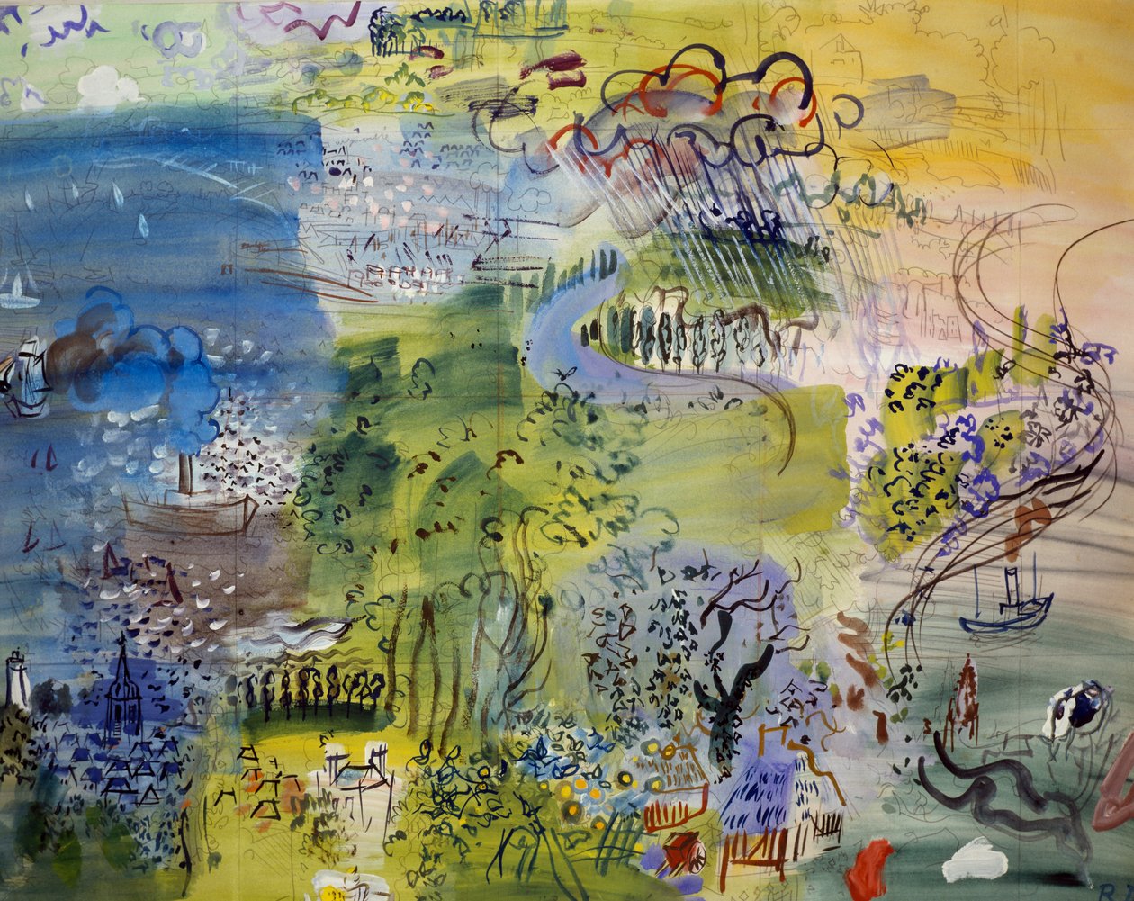 Elektricitetsfeen, af Raoul Dufy (1877-1953), akvarel. Frankrig, 20. århundrede. af Raoul Dufy