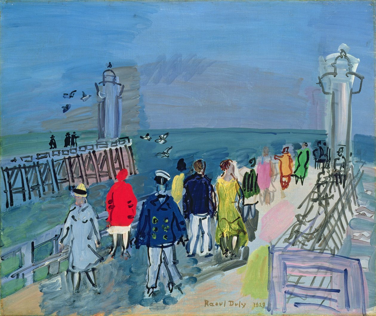 Anløbsbroen ved Trouville af Raoul Dufy