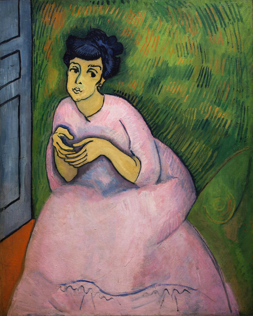 Damen i lyserødt af Raoul Dufy