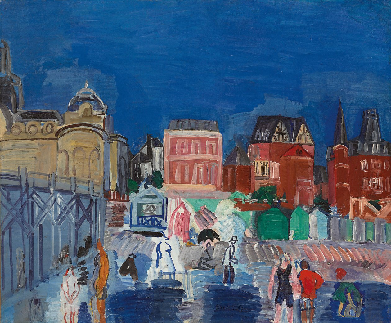 Marie-Christine-badene; Les bains Marie-Christine af Raoul Dufy