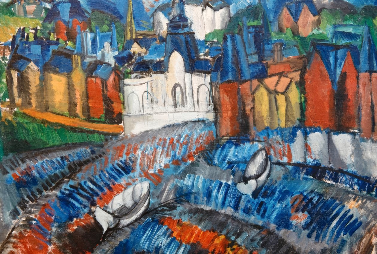 Marie Christine-kasinoet og stranden i Le Havre af Raoul Dufy
