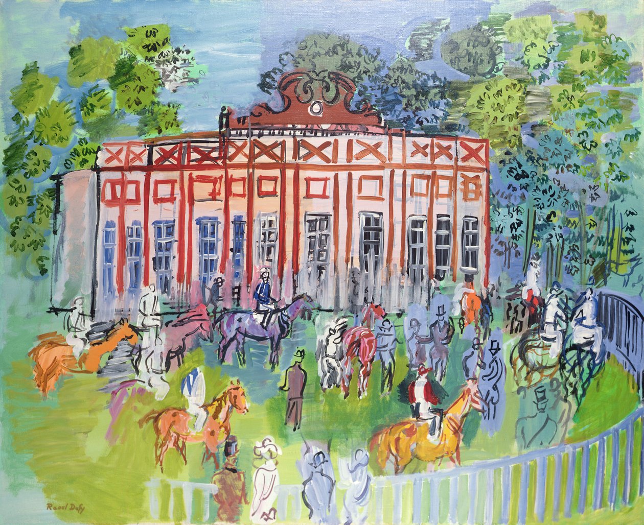 Paddocken på Chantilly af Raoul Dufy