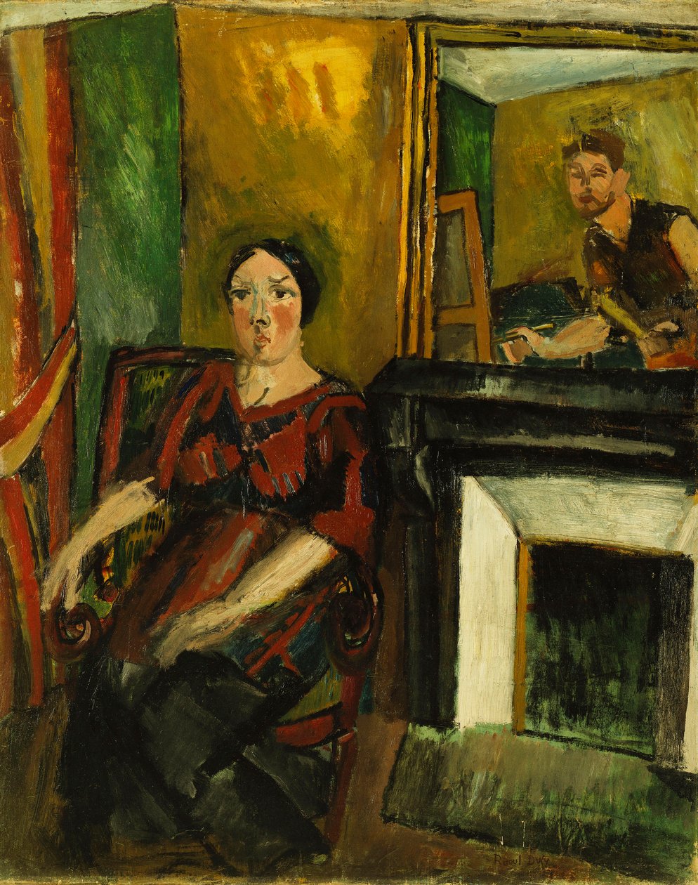Maleren og hans model; Le Peintre et son Modele af Raoul Dufy
