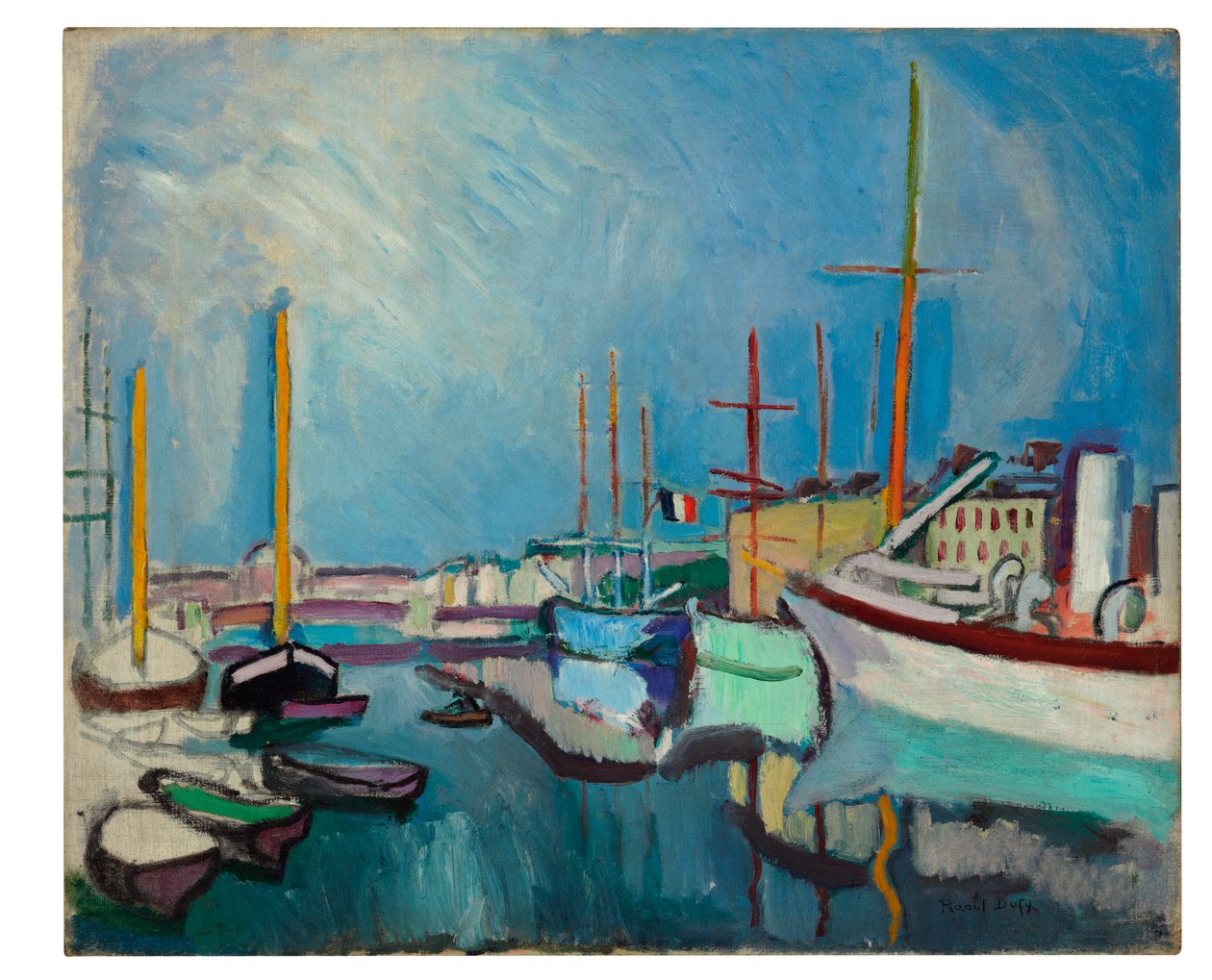 Havnen i Le Havre, ca. 1905-1906 (olie på lærred) af Raoul Dufy