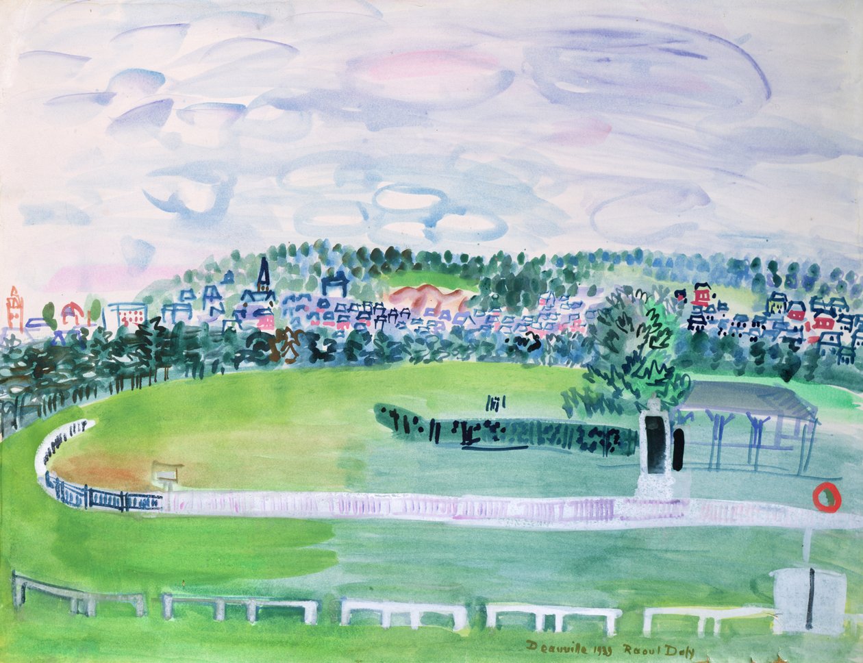 Væddeløbsbanen i Deauville af Raoul Dufy