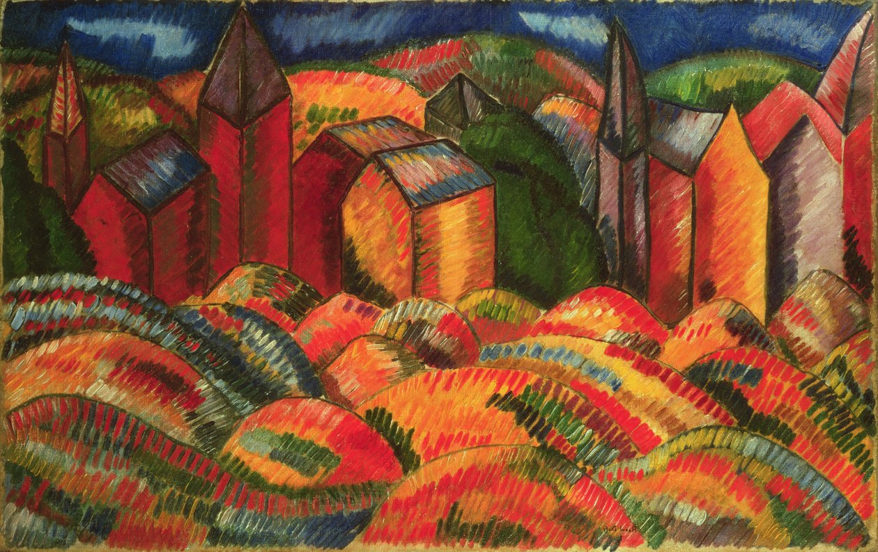 De røde huse i Sainte-Adresse af Raoul Dufy