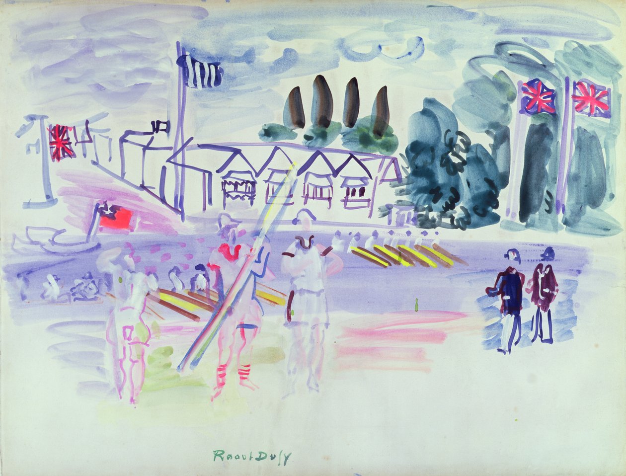 The Regatta at Henley (akvarel på papir) af Raoul Dufy