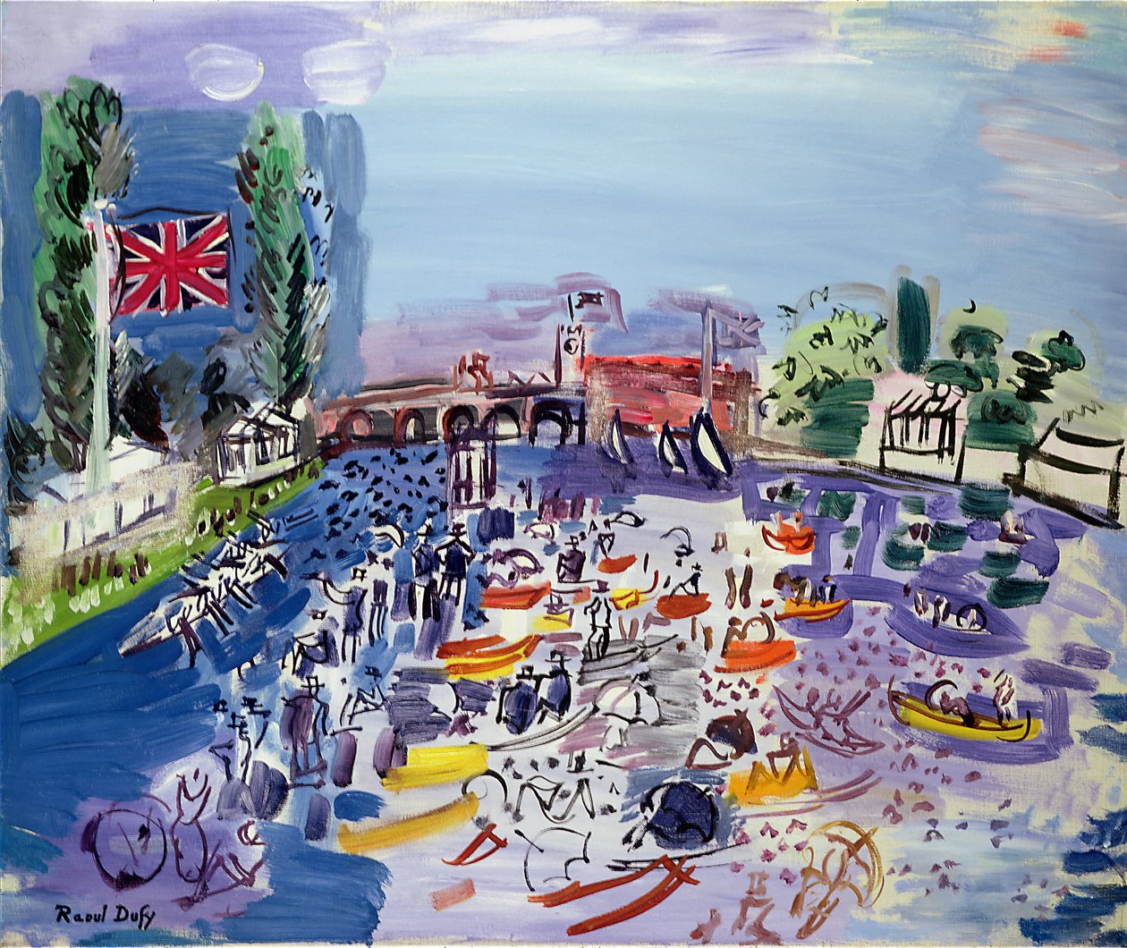 Regattaen i Henley, ca. 1930 af Raoul Dufy