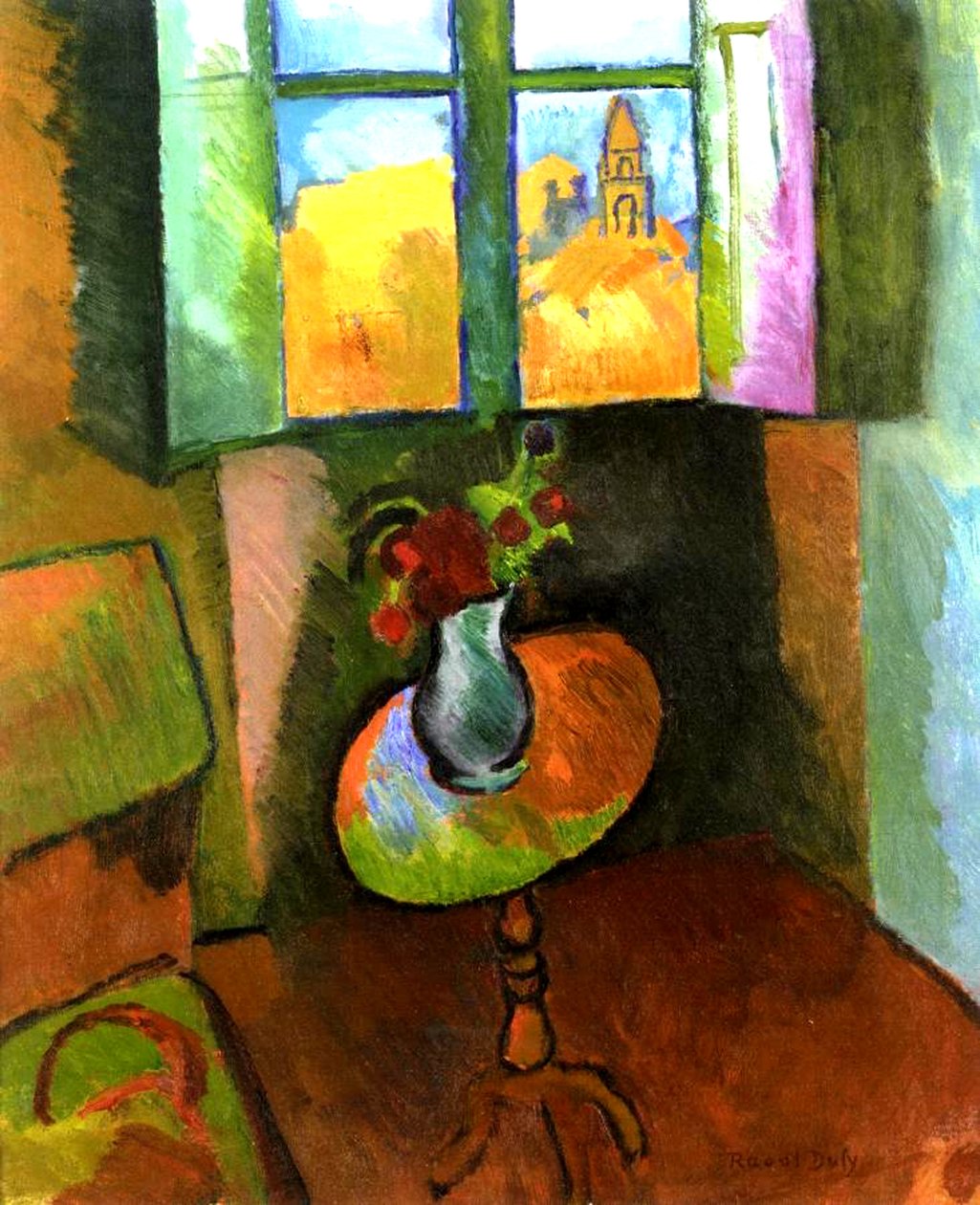 Det Runde Bord, rue Seguier af Raoul Dufy