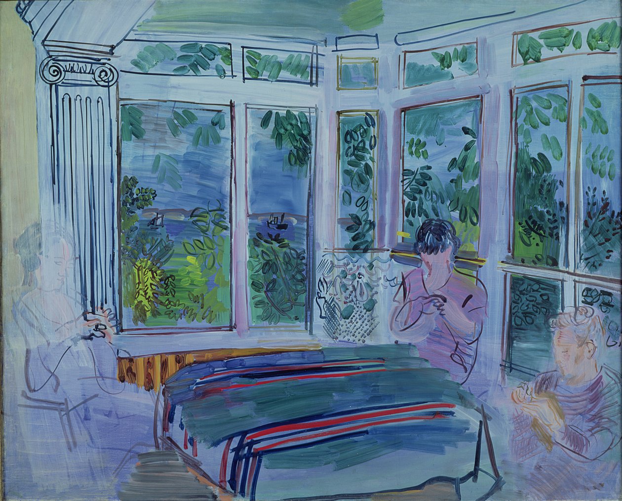 The Veranda at Villerville (olie på lærred) af Raoul Dufy