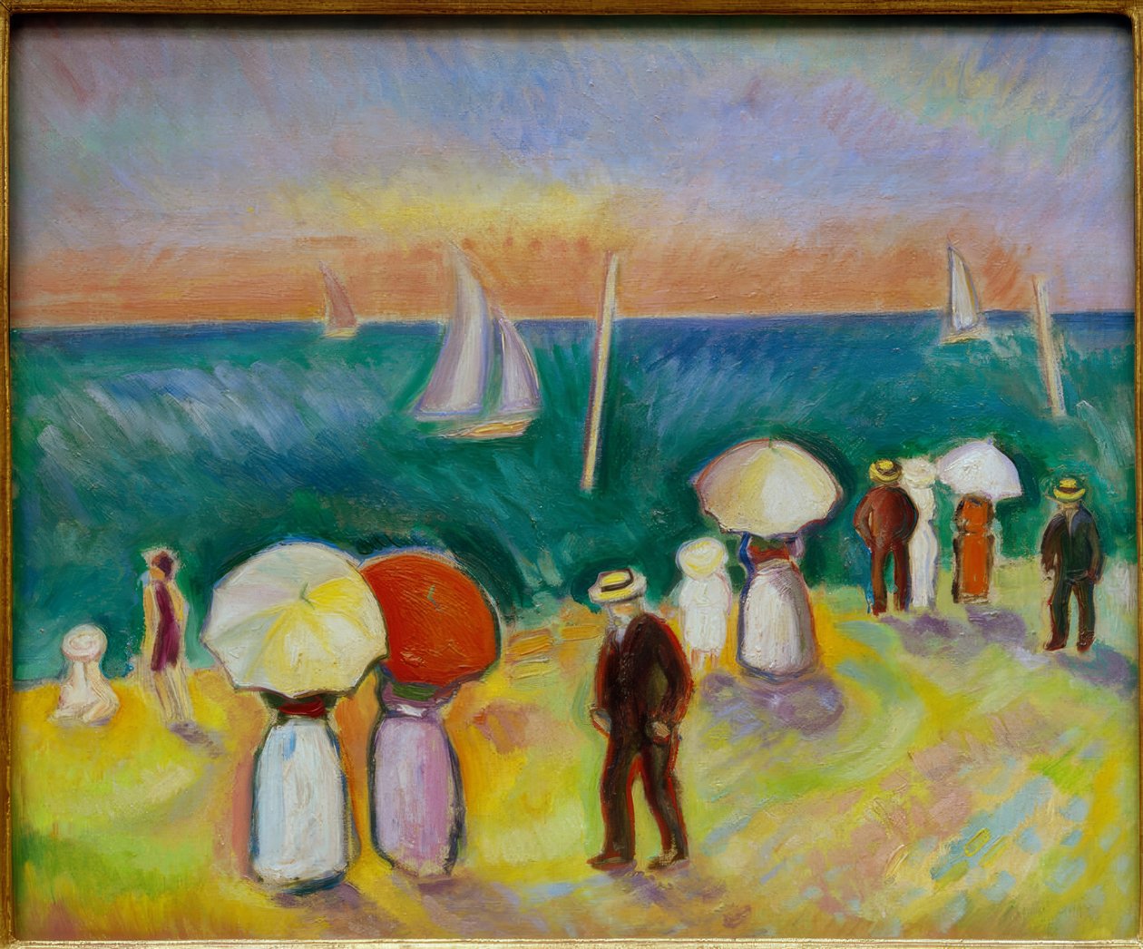 Stranden ved Sainte-Adresse af Raoul Dufy