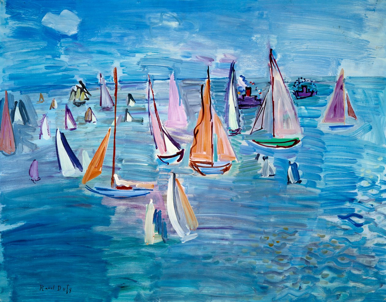 Regattaerne, 20. århundrede (olie på lærred) af Raoul Dufy
